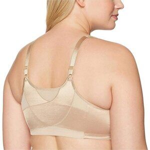 Playtex 18 Hour Wirefree Bra Posture Boost PowerSupport Side Back E525 Nude 38DD